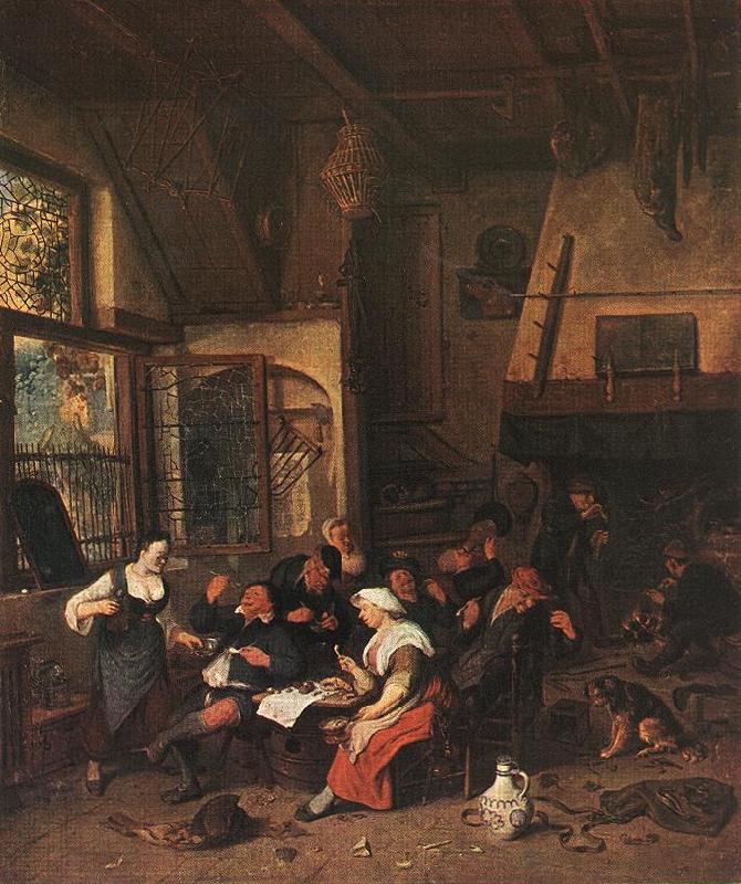 DUSART, Cornelis Tavern Scene sdf oil painting picture
